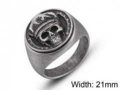 Stainless Steel Skull Rings Wholesale - HY002R0066HMS