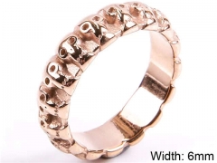 Stainless Steel Skull Rings Wholesale - HY0143R0575