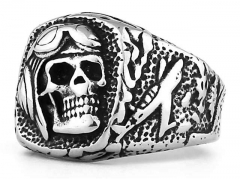 Stainless Steel Skull Rings Wholesale - HY0145R0138