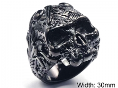 Stainless Steel Skull Rings Wholesale - HY0143R0522