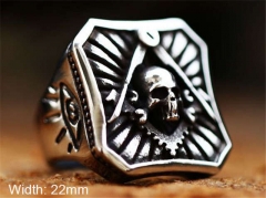 Stainless Steel Skull Rings Wholesale - HY0012R635