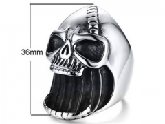 Stainless Steel Skull Rings Wholesale - HY0067R337