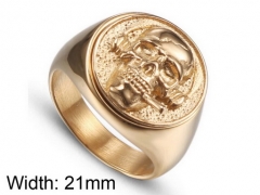 Stainless Steel Skull Rings Wholesale - HY002R0060HMR
