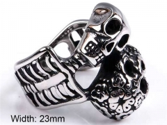 Stainless Steel Skull Rings Wholesale - HY0143R0569