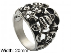 Stainless Steel Skull Rings Wholesale - HY0001R281