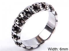 Stainless Steel Skull Rings Wholesale - HY0143R0577