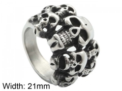 Stainless Steel Skull Rings Wholesale - HY0001R270
