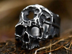 Stainless Steel Skull Rings Wholesale - HY0012R710