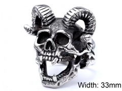 Stainless Steel Skull Rings Wholesale - HY0153R0149