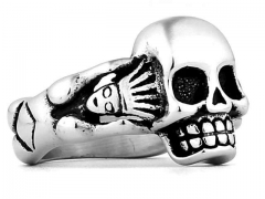 Stainless Steel Skull Rings Wholesale - HY0145R0141