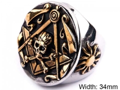 Stainless Steel Skull Rings Wholesale - HY0143R0758