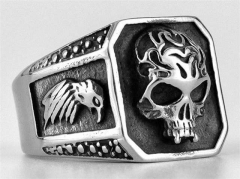 Stainless Steel Skull Rings Wholesale - HY0119R033
