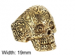 Stainless Steel Skull Rings Wholesale - HY001R0042HMR