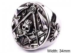 Stainless Steel Skull Rings Wholesale - HY0143R0757