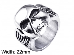 Stainless Steel Skull Rings Wholesale - HY0001R143