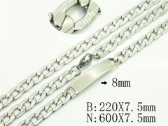 Wholesale Stainless Steel Bracelets & Necklaces Sets - HY40S0583PL