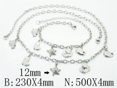 Wholesale Stainless Steel Bracelets & Necklaces Sets - HY30S0278ISS