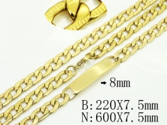 Wholesale Stainless Steel Bracelets & Necklaces Sets - HY40S0584HKE