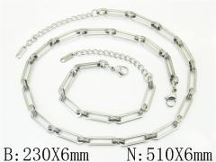 Wholesale Stainless Steel Bracelets & Necklaces Sets - HY40S0568HJW