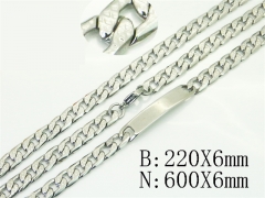 Wholesale Stainless Steel Bracelets & Necklaces Sets - HY40S0574NQ