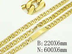 Wholesale Stainless Steel Bracelets & Necklaces Sets - HY40S0572HEE