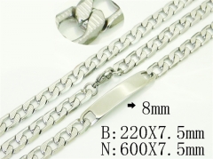 Wholesale Stainless Steel Bracelets & Necklaces Sets - HY40S0580PZ