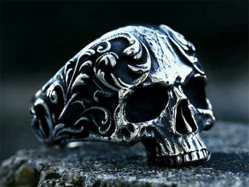 Stainless Steel Skull Rings Wholesale - HYA0012R003