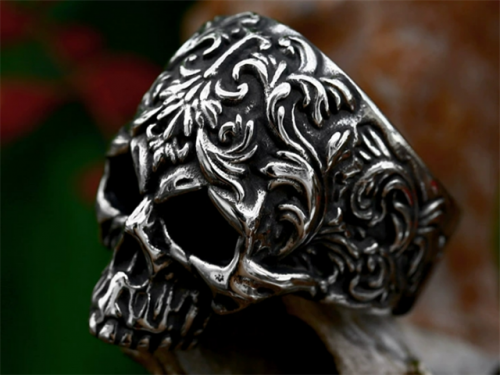 Stainless Steel Skull Rings Wholesale - HYA0012R002