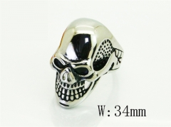 Stainless Steel Skull Rings Wholesale - HY22R1132HFF