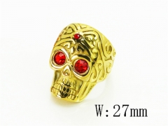 Stainless Steel Skull Rings Wholesale - HY22R1131HIT