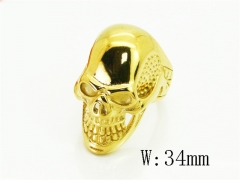 Stainless Steel Skull Rings Wholesale - HY22R1133HHS