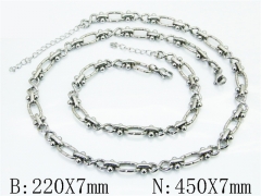 Wholesale Stainless Steel Bracelets & Necklaces Sets - HY70S0709HIV
