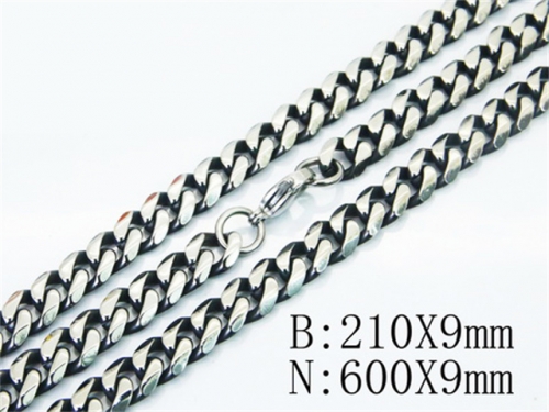 Wholesale Stainless Steel Bracelets & Necklaces Sets - HY40S0393JSL