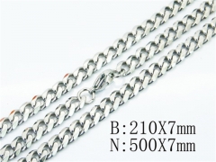Wholesale Stainless Steel Bracelets & Necklaces Sets - HY40S0371HJC