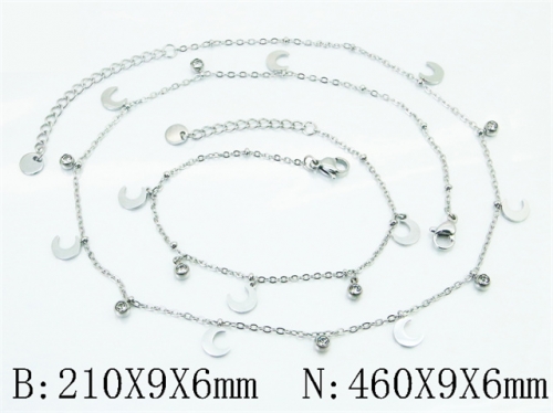 Wholesale Stainless Steel Bracelets & Necklaces Sets - HY30S0376HOL