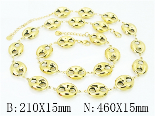 Wholesale Stainless Steel Bracelets & Necklaces Sets - HY30S0389IML