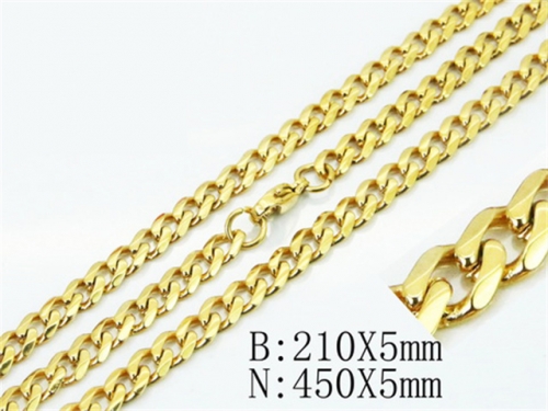 Wholesale Stainless Steel Bracelets & Necklaces Sets - HY40S0362HJN