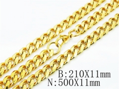 Wholesale Stainless Steel Bracelets & Necklaces Sets - HY40S0411JJC