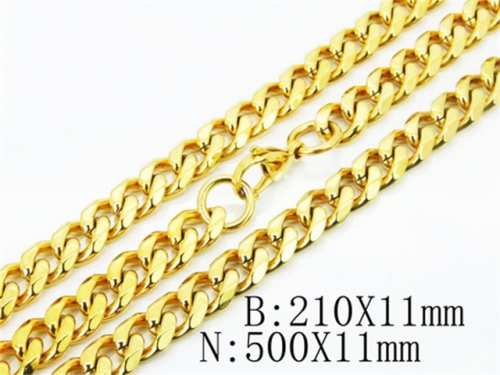 Wholesale Stainless Steel Bracelets & Necklaces Sets - HY40S0411JJC