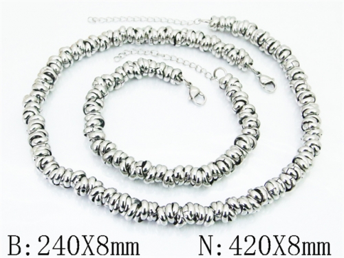 Wholesale Stainless Steel Bracelets & Necklaces Sets - HY70S0702HPA