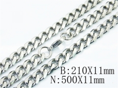 Wholesale Stainless Steel Bracelets & Necklaces Sets - HY40S0403IIA