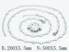 Wholesale Stainless Steel Bracelets & Necklaces Sets - HY70S0722LL