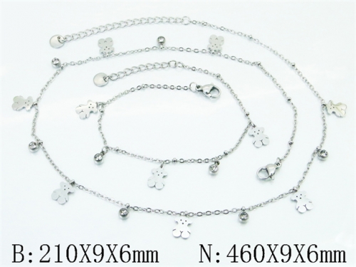 Wholesale Stainless Steel Bracelets & Necklaces Sets - HY30S0378HOL