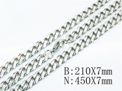 Wholesale Stainless Steel Bracelets & Necklaces Sets - HY40S0370HIL