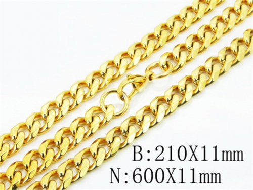 Wholesale Stainless Steel Bracelets & Necklaces Sets - HY40S0413JNX