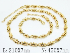 Wholesale Stainless Steel Bracelets & Necklaces Sets - HY70S0708HOD