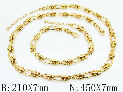 Wholesale Stainless Steel Bracelets & Necklaces Sets - HY70S0706HOE