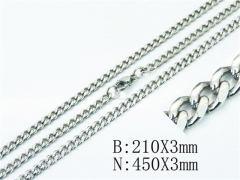 Wholesale Stainless Steel Bracelets & Necklaces Sets - HY40S0341MH