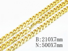 Wholesale Stainless Steel Bracelets & Necklaces Sets - HY40S0379IDL