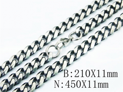 Wholesale Stainless Steel Bracelets & Necklaces Sets - HY40S0406JHD